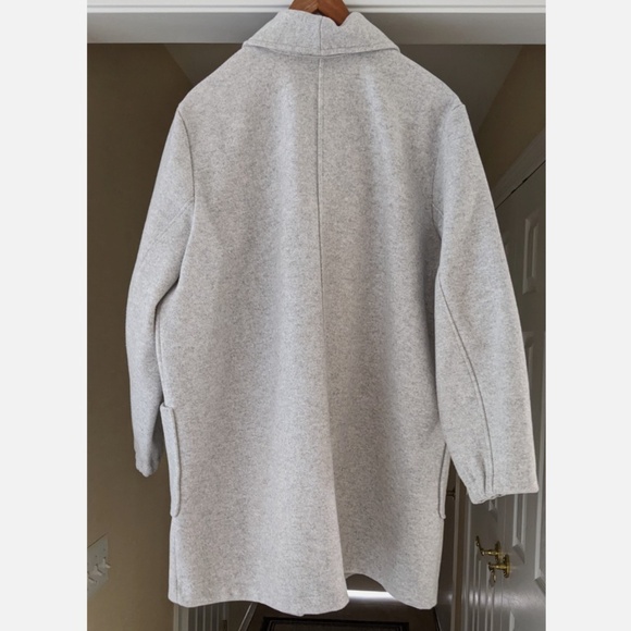 Pure Jill Double Breasted Grey Pea Coat - Picture 2 of 4